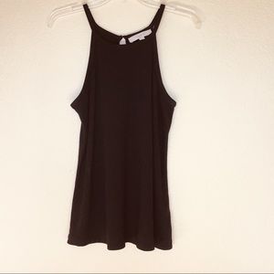 Loft Black Halter Tank Swing Top